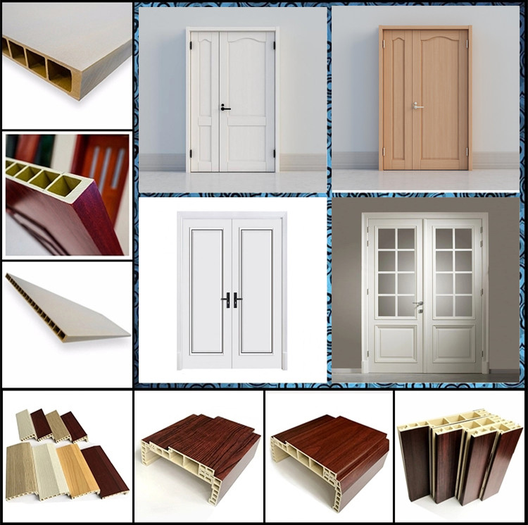 Modern Design WPC Double Doors Fire Resistant Office 1600mm Width