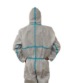 Quality SMS Nonwoven Disposable Protective Suit , white Disposable Hospital Gowns wholesale