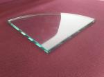 Customized Color Wall Mounted Fanshaped Tempered Glass Shelves for Bathroom