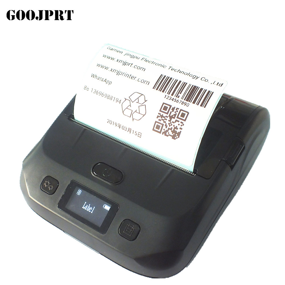 Portable 80mm thermal barcode printer bluetooth label sticker printer