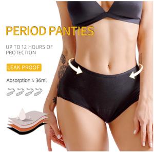 Quality High Rise Period Underwear Panties Cotton 4 Layers Leak Proof Menstrual Panties wholesale