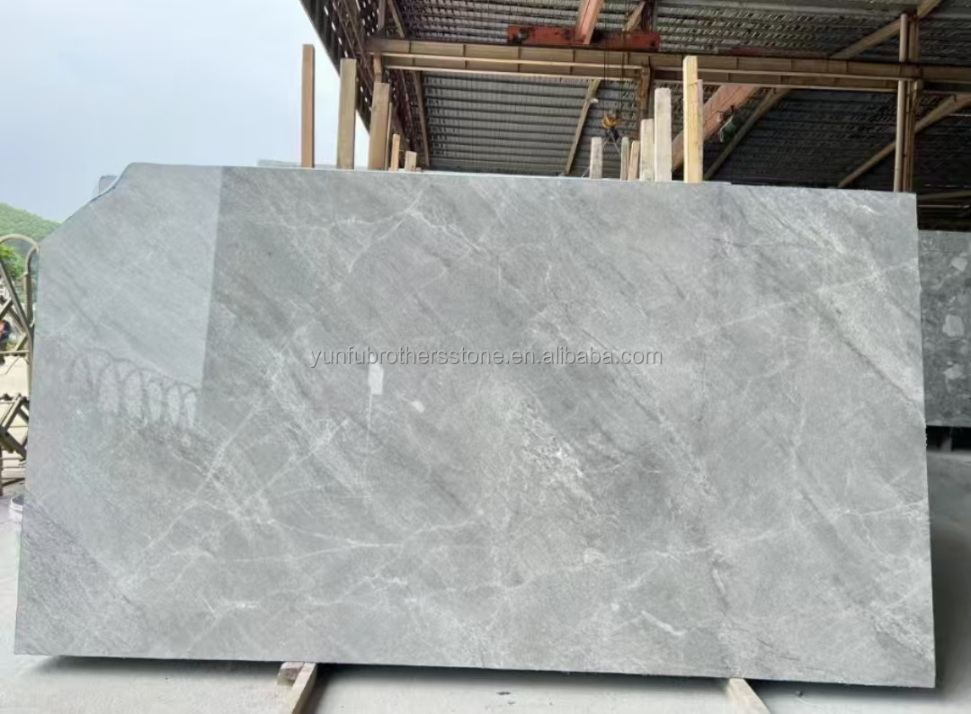 Yinsha Italian Grey Marble Stone Big Slab for Hotel Floors and Interior Home Stairs