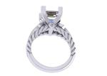 Moissanite Diamond Gemstone Promise Rings 14K Gold Princess Cut