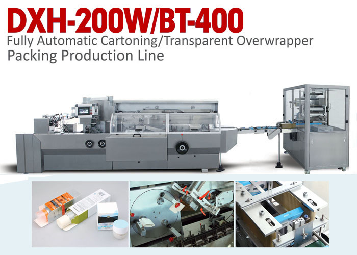 Touch Screen Cosmetic Blister Line Cartoning And 3D Film Over Wrapping