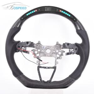 Quality Round Style Honda Carbon Fiber Steering Wheel Civic Plain Weave LED Display wholesale