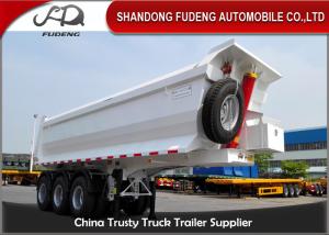 Quality 3 Axle Dump Semi Trailers , Hydraulic Cylinder Tipping / Tipper Trailer wholesale