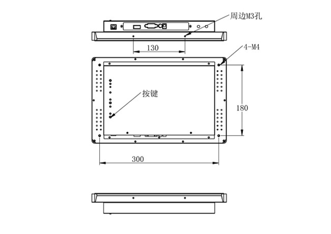 13.3-Inch Touch Embedded Monitor for Interactive Displays, Retail Systems, Smart Appliances, and Digital Signage