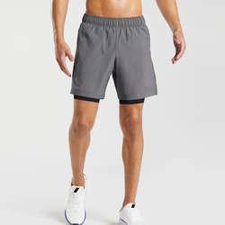 Quality OEM Workout Woven Shorts Polyester Double Layer Customized Logo Print Embroidery Comfortable Breathable Shorts for Men wholesale