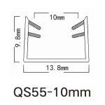 Co Extruded PVC Weather Stripping 10mm Glass Door Strip waterproof