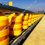 Visibility Yellow/Red Guardrail Barrier Panels Galvanized Steel Bolting