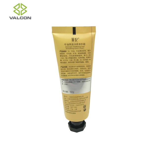 50 ML Empty Hand Cream Tubes ABL Aluminum Octagonal Cap Offset Printing