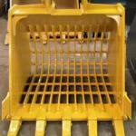 Wearable 0.1m3 Mini Excavator Skeleton Bucket Excavator Sieve Bucket 52 HRC