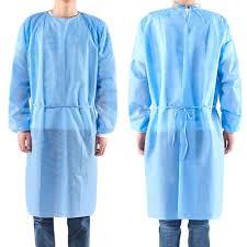 Custom Blue Isolation Gowns , Disposable Chemical Suit Chemotherapy Various