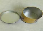 Brushing Metal Stamping Service Pure Tinplate Round Shape Cans Gift For Tea