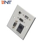 Multimedia 86mm*86mm aluminum drawing panel wall socket
