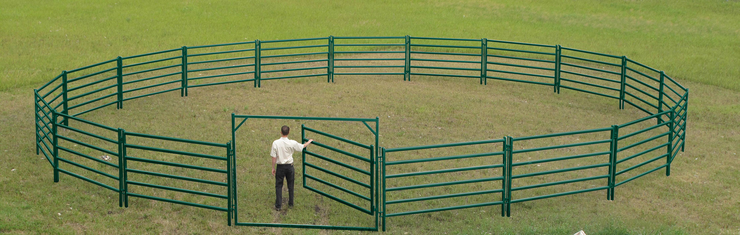 Livestock Cattle Corral Fence Gate 6ft X 12ft Heavy Duty Horse Round Pen Panels