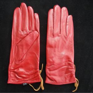 Quality Leather Womens Waterproof Gloves , Sheepskin Womens Leather Dress Gloves wholesale