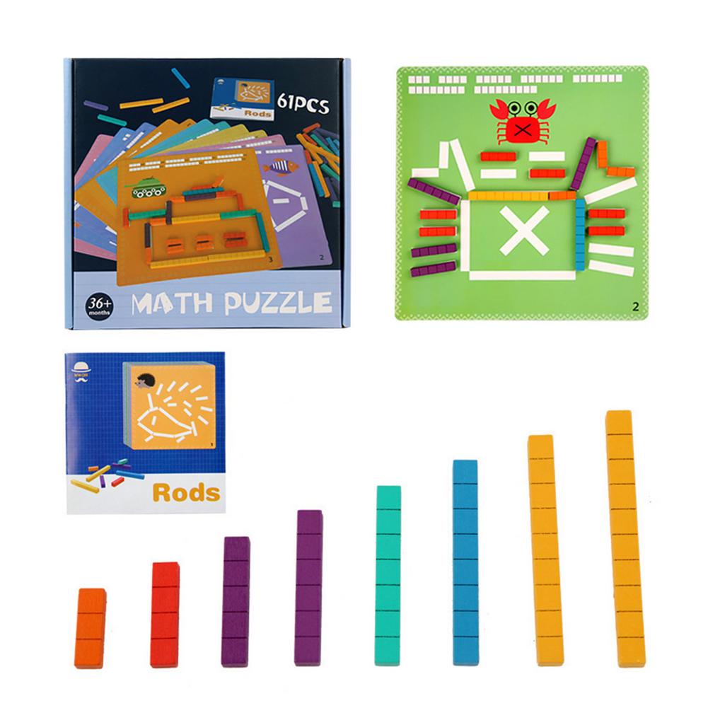 Arithmetic Jigsaw Puzzle Wooden For Child Early Learning Logical Thinking
