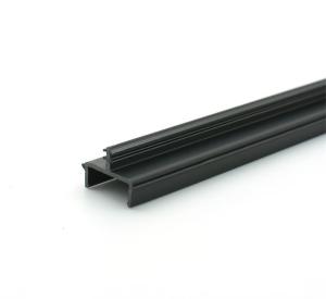 Quality Matte Black Fixed Panel Shower Door Deep U-Channel Profile wholesale