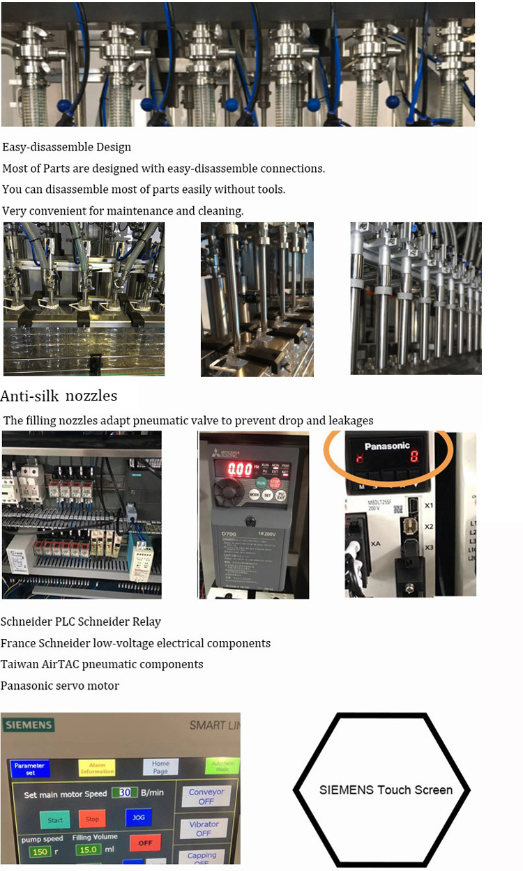 Stainless Steel Automated Bottling Line Durable Oil Bottle Packaging Machine
