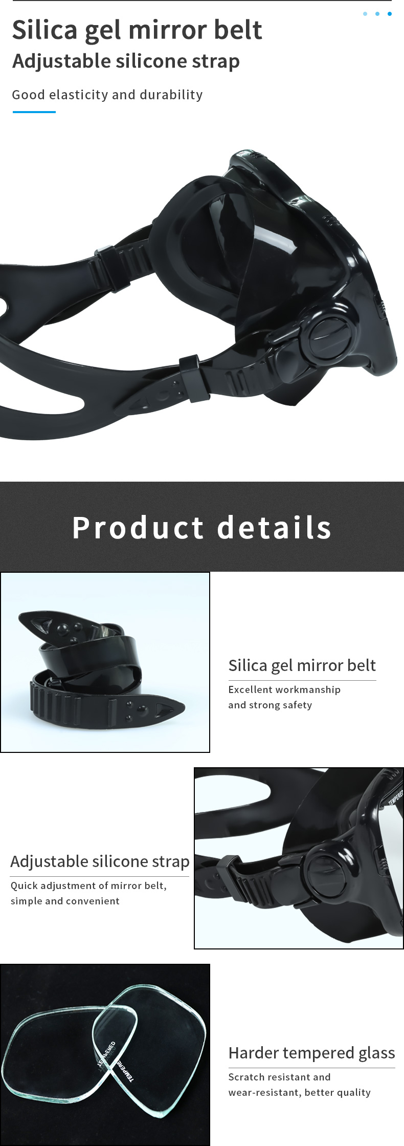 Woman Anti Fog Bifocal Dive Mask Diving Scuba HD Tempered Glass Lens