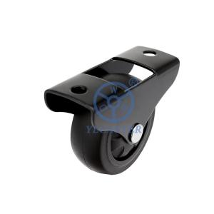 Quality 50mm Black TPR Furniture Casters Soft Low Profile Wheels For Drawers wholesale