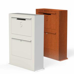 Quality Gnee Garden Pre Rusted Outdoor Metal Furniture Metal Parcel Delivery Box wholesale