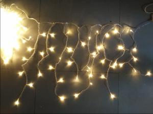 Quality icicle garland lights warm white christmas twinkling lights outdoor wholesale