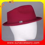T9641161 Sun Accessory customized fashion winner 100% wool felt fedora hats,