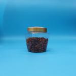 Plastic PET Food Grade Wide Mouth Transparent Cookie Candy Jar With Screw Flat