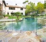 Fine Polished Edge Industrial Decoration Hotel Tempered Glass Fence for Swimming