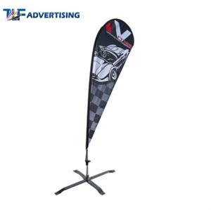 Quality Feather Advertising Sail Signs , Teardrop Advertising Banners Robust Pole Weather Resistant wholesale