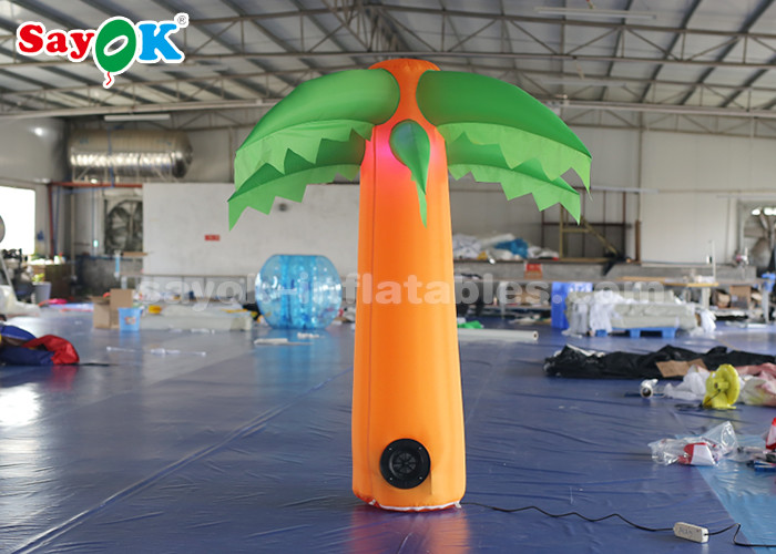 Green And Yellow Christmas Inflatable Lighting Decoration / Blow Up Tree