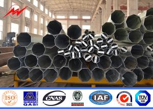 Quality Polygonal 16m 800 DaN Galvanized Steel Power Pole 10kV - 220kV Capacity wholesale