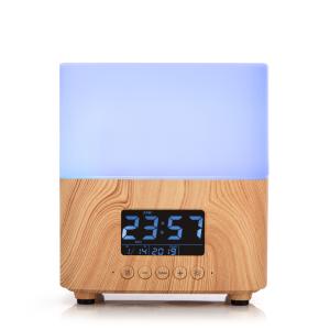 China Hotel Ultrasonic Aroma Mist Essential Oil Diffuser Alarm Clock on sale