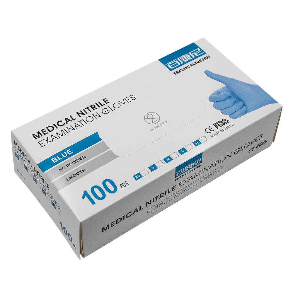 Powder Free Ce En374 En455 Inspection Medical Nitrile Gloves