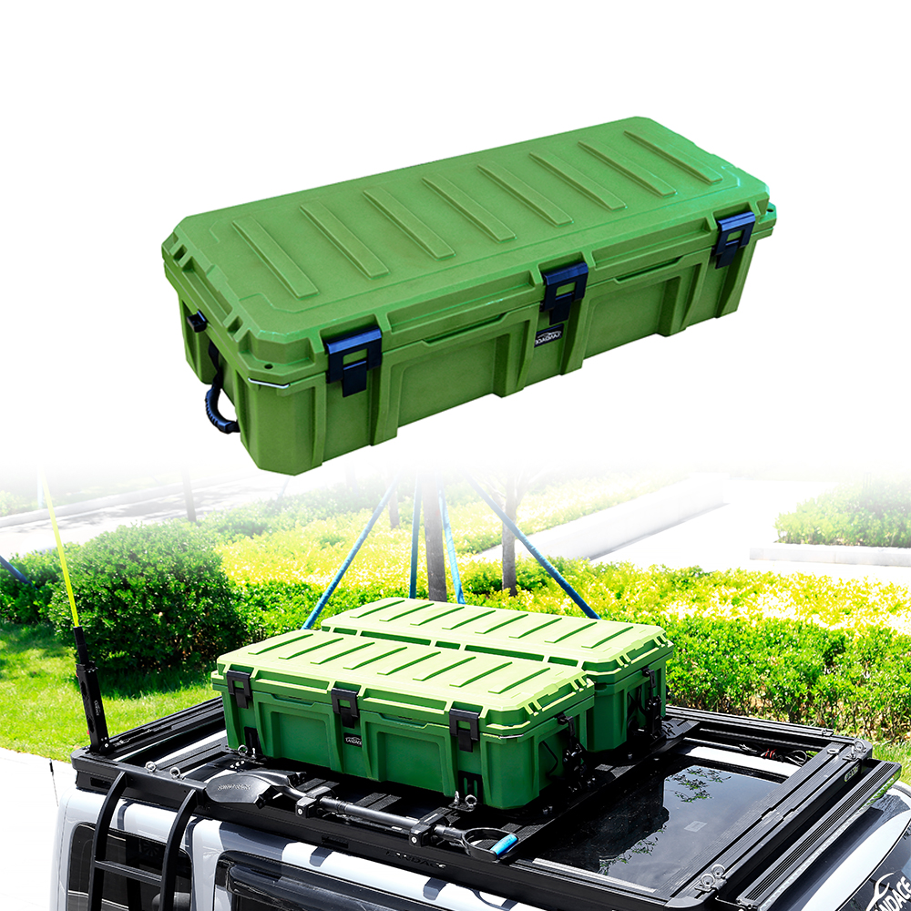 2001-2008 Year Aluminium LLDPE Green Roof Rack Mounted Heavy Duty Tool Box for Design