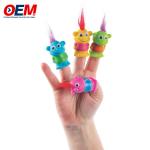 Customized Plastic Animal Dinosaur Finger Toys OEM PVC Toys Made Silicone Kid