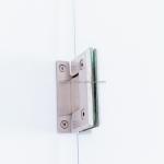6-12mm Thickness Brushed Nickel Finish Single Frameless Shower Glass Door for