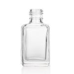 Clear Cosmetic Packaging 30ml Square Foundation Lotion Glass Bottle F133