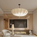 French Cream Bedroom Chandelier Japanese Style Living Room Dining Room Fabric