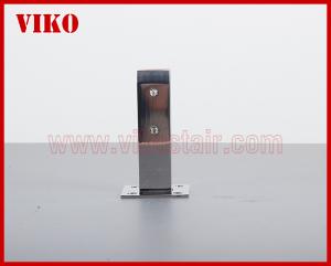 Quality Glass Spigot VK61 Mirror Design Swimming Pool Fence Tempered Glass 304 Stainless steel Satin Black Glass Spigot Square wholesale
