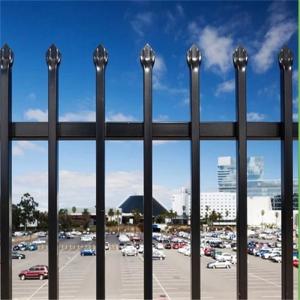 Quality Black Outdoor Metal Picket Steel Fence 6ft X 8ft Wrought Iron Garden Fence wholesale