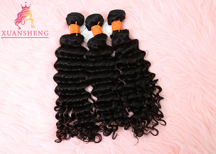 Unprocessed Human Virgin Indian Hair Extension Malaysia Curly Double Drawn Cuticle