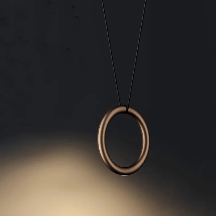 Italian Designer Metal Circular Ring Lamp Restaurant Bar Studio Creative Ring Pendant Lamp(WH-AP-598)