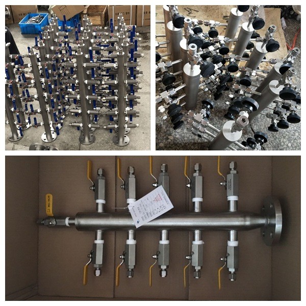 Air source distributor air manifold with flange