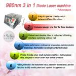 980nm diode laser for physical therapy, nail fungus removal and vascular removal