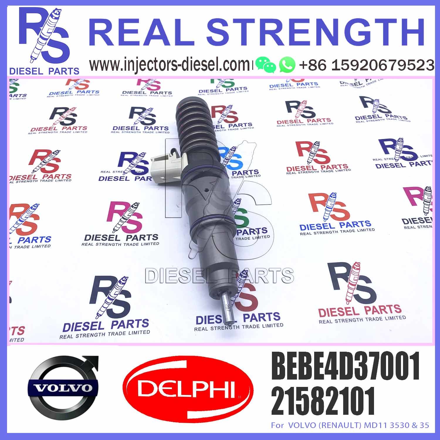 21582101 BEBE4D37001 Diesel Fuel Injector For VOL-VO (RENAULT) MD11 E3.18,7485003951 7421582101 20747787 21585101 216446