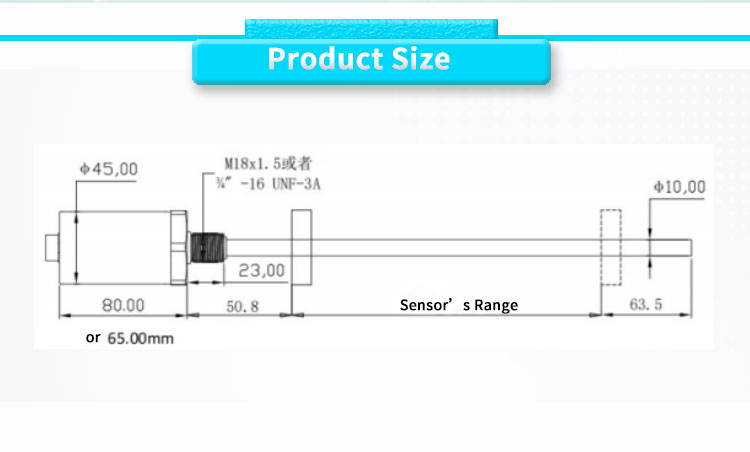 UBCZ-1000Y Industrial Grade Hydraulic Cylinder Water Oil Level Magnetic Sensor