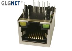 Quality Green Yellow LEDs Shield RJ45 Jack Female Gender Without Magnetics wholesale